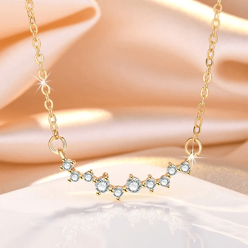Velvérra American Diamond Korean Pendant Necklace for Daily Wear for Girls & Women